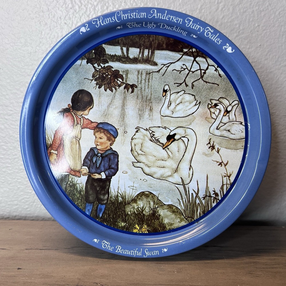 VTG 1981 Michael Hague Tin Hans Christian Andersen Ugly Duckling Swan PHOTOS!‎
